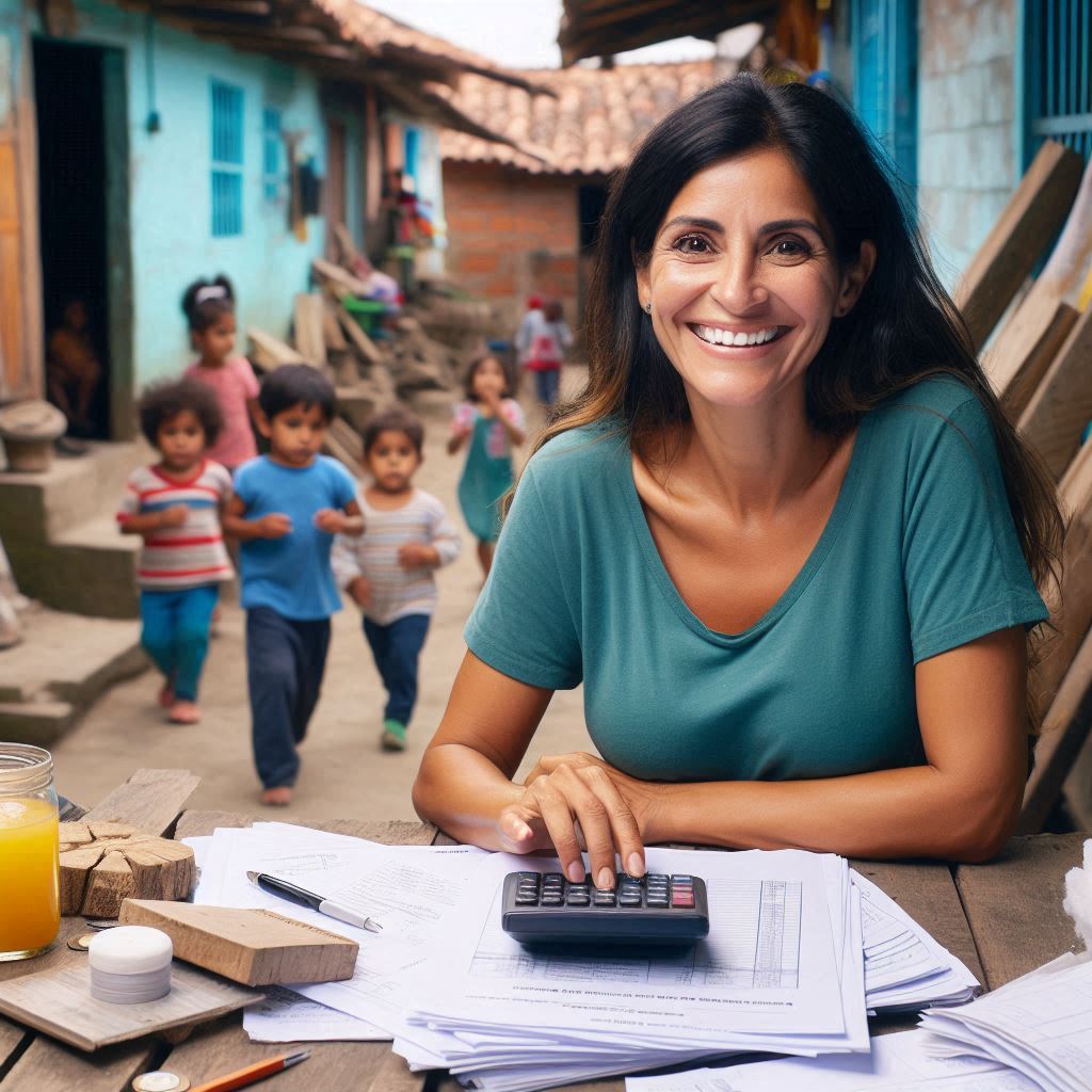 mujer haciendo cuentas